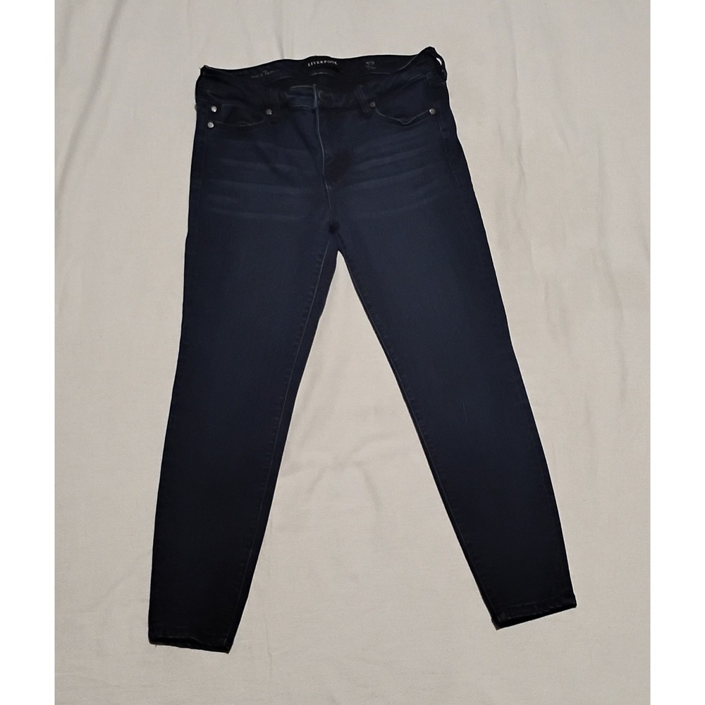 Liverpool Los Angeles Abby Ankle Skinny Jeans Petite 10/30P Stone Wash Stretch - Picture 1 of 9
